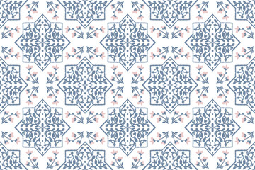 vintage style block print seamless pattern background