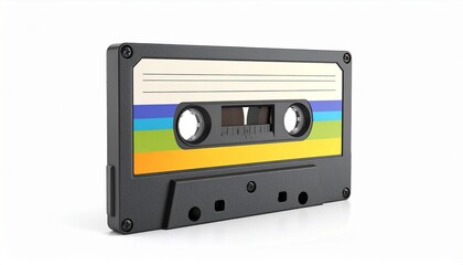 Fototapeta premium cassette tape isolated on white