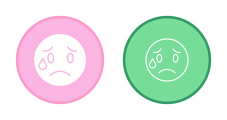 Crying Face Icon Design