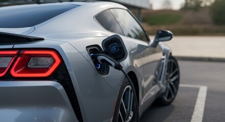 Electric Sports Car Charging Station
