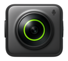 Ultra-compact camera with voice control and splash-proof design for active vlogs