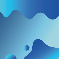 Abstract wavy blue gradient background. Minimal fluid style vector illustration for modern design and presentations.
