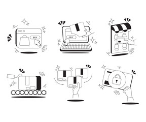 E-commerce and Online Shopping Icons Set