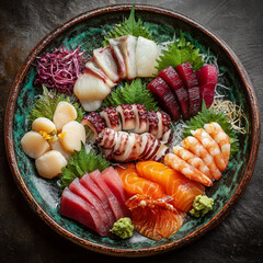 様々な具材のお刺身