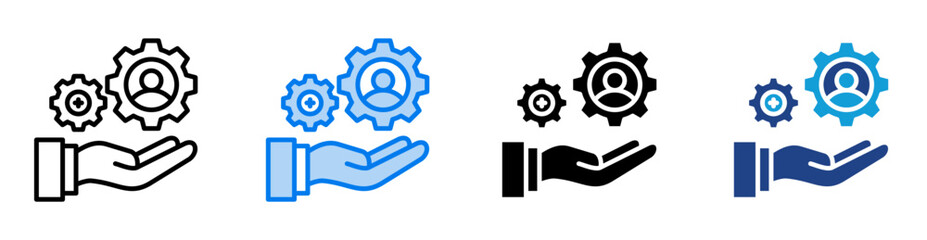 Administration icon set multiple style collection