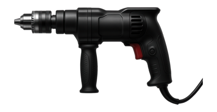 Heavy-duty corded drill with a dual-range transmission for demanding drilling tasks.