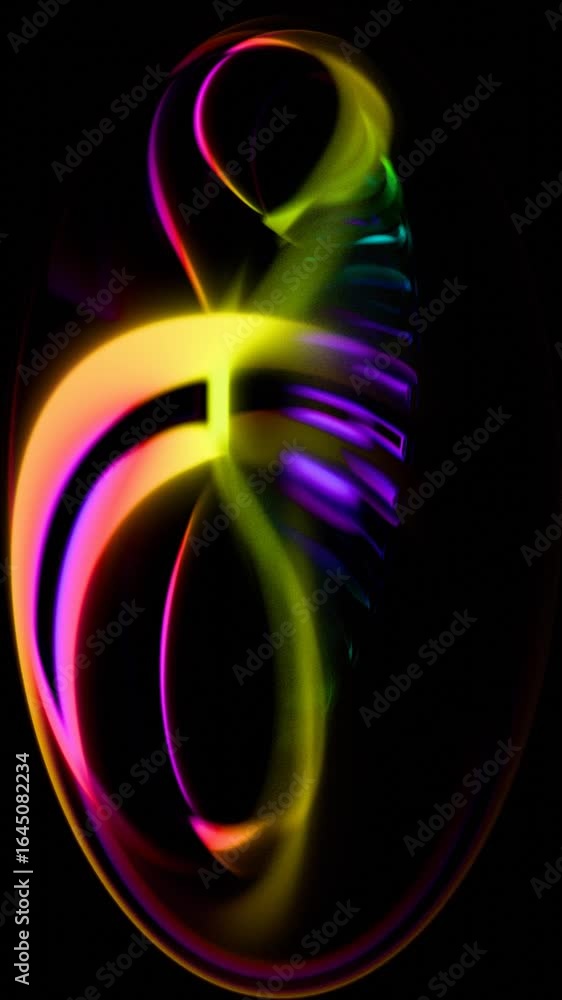Poster rainbow helix loop ring, seamless loop, 4k.