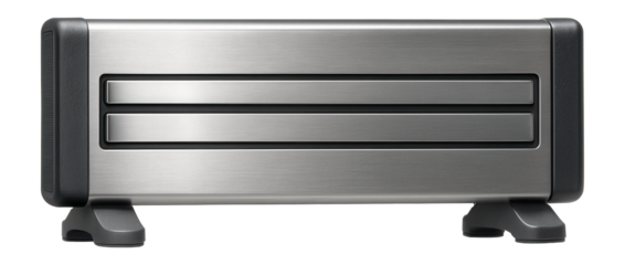 Compact metal tool organizer with magnetic strips for a tidy workbench.