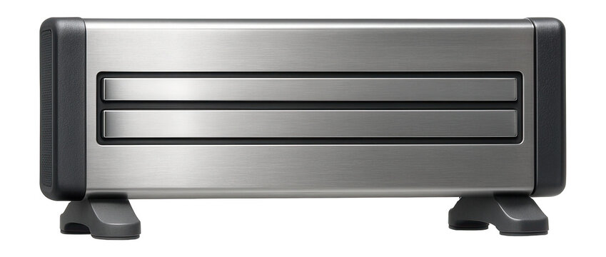 Compact metal tool organizer with magnetic strips for a tidy workbench.