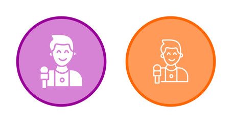 News Correspondent Icon Design