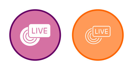Live Broadcast Icon Design
