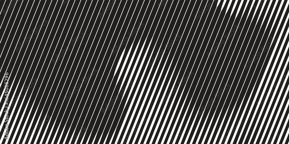 Poster black and white diagonal line optical illusion. minimalist abstract pattern. vector