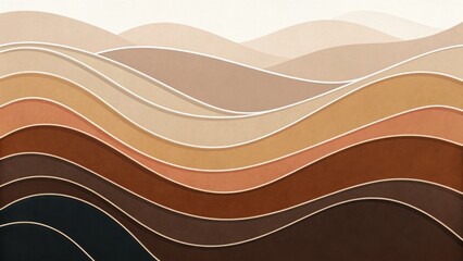 Earth tone waves evoke a sense of calm and groundedness in nature creating a serene background with
