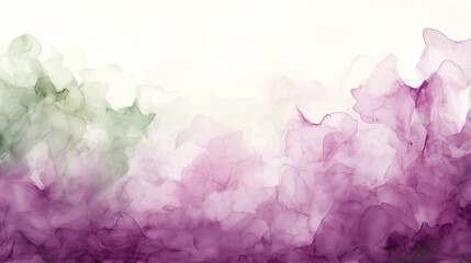 Fototapeta premium A soft and gentle abstract watercolor background with blends of purple and green, a dreamy concept perfect for elegant invitations or artistic branding