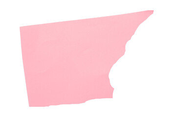 Pink torn paper isolated on transparent background