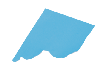 Light blue torn paper isolated on transparent background