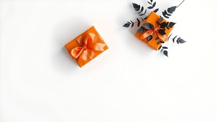 Vector illustration of an abstract red and gold shiny gift box with a bow on a fiery background