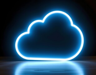 Ethereal Light Blue Cloud Dark Background