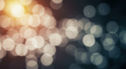 Obraz premium Blurred Light Bokeh Background with Shimmering Particles