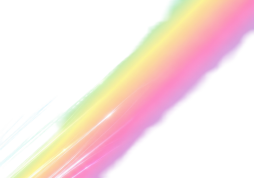 Ultra photorealistic, uhd, soft ethereal gradient with diagonal pastel bands of blue, green, yellow, pink, purple, smooth transitions, subtle texture, luminous light streaks on transparent plain,