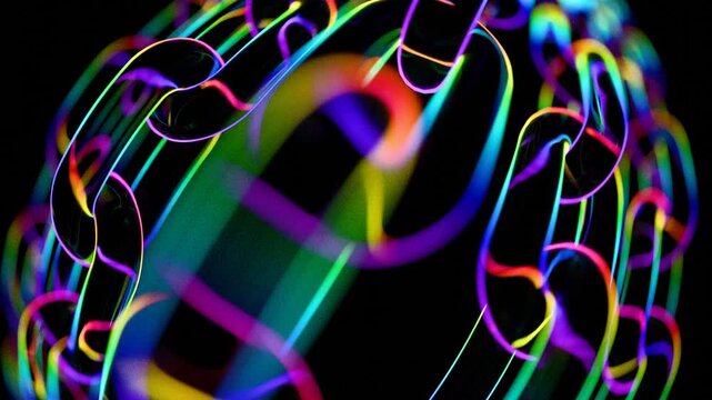 a colorful light painting of a circle