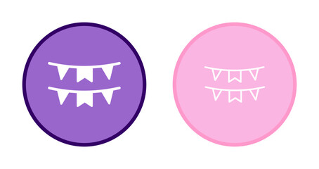 Bunting Flags Icon Design