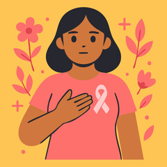 Breast cancer awareness illustration