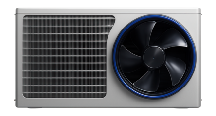 Split system condenser unit with aluminum fins and single exhaust fan