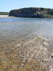 A healthy barefoot walk along the shallow Dnieper, where it is easy to cross to the nearby islands.