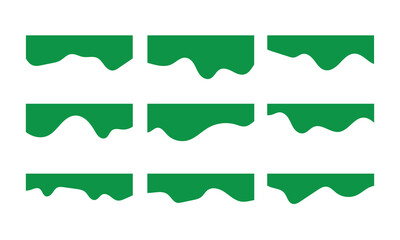 Collection of dividers shape templates. Modern separator header for website and app. Curve lines, wave collection of abstract design element. Abstract divider template vector illustration in eps 10.