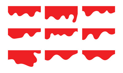 Separators shapes for website presentation set. Abstract curve top headline. Vector banner header and separator. blue Dividers Shapes for Website vector in eps 10.