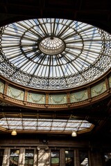 Intricate glass dome ceiling