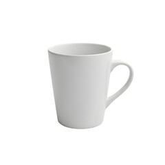 White Ceramic Coffee Cup Isolated on White or Transparent Background
