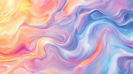 Fototapeta premium A soft and dreamy abstract background of swirling pastel ink in water, a gentle concept of fluid creativity perfect for elegant, modern designs