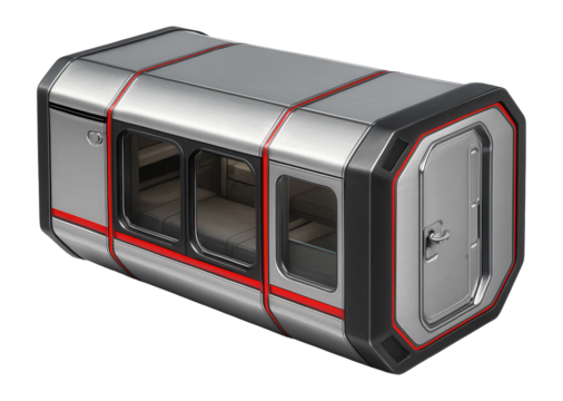 Living module with internal crew quarters and life support systems