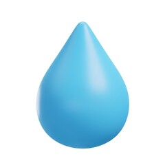 Blue water drop isolated illustration
