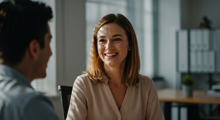 Fototapeta premium Business Colleagues Having Discussion in Modern Office