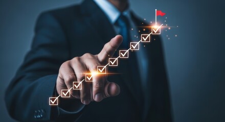 Achieving Success: A Businessman's Journey to the Top