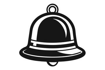 Black bell art presents classic, simple design on a white background image