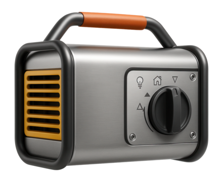 Industrial-grade generator with a voltage selector switch for versatile use in diverse construction tasks.