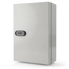 outdoor fuse cabinet, Electrical control panel box with lock in grey finish  
