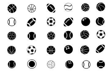 sports balls icons