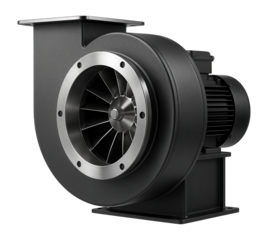 Centrifugal fan with a backward-curved impeller and durable housing for a chemical processing facility