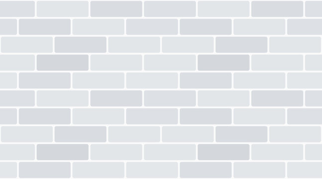 1/3 offset tile seamless pattern. Grey bricks design. Vector.