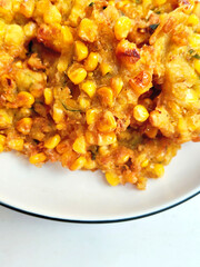 Close Up Indonesian Corn Fritters (Bakwan Jagung