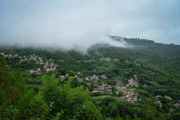 fog over the mountains