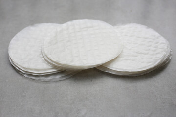 Stacked round sheets of Vietnamese rice paper