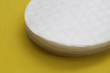 Stacked round sheets of Vietnamese rice paper