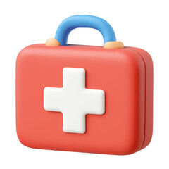 Obraz premium Vibrant 3D First Aid Kit Icon Illustration