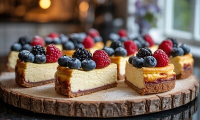 Delicious Berry Cheesecake Slices